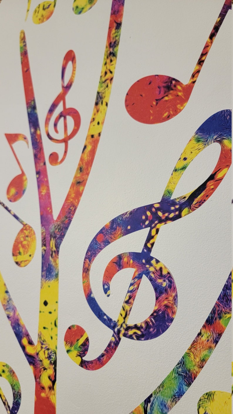 Tree Note Wall Music Note Tree Wall Decal - Etsy