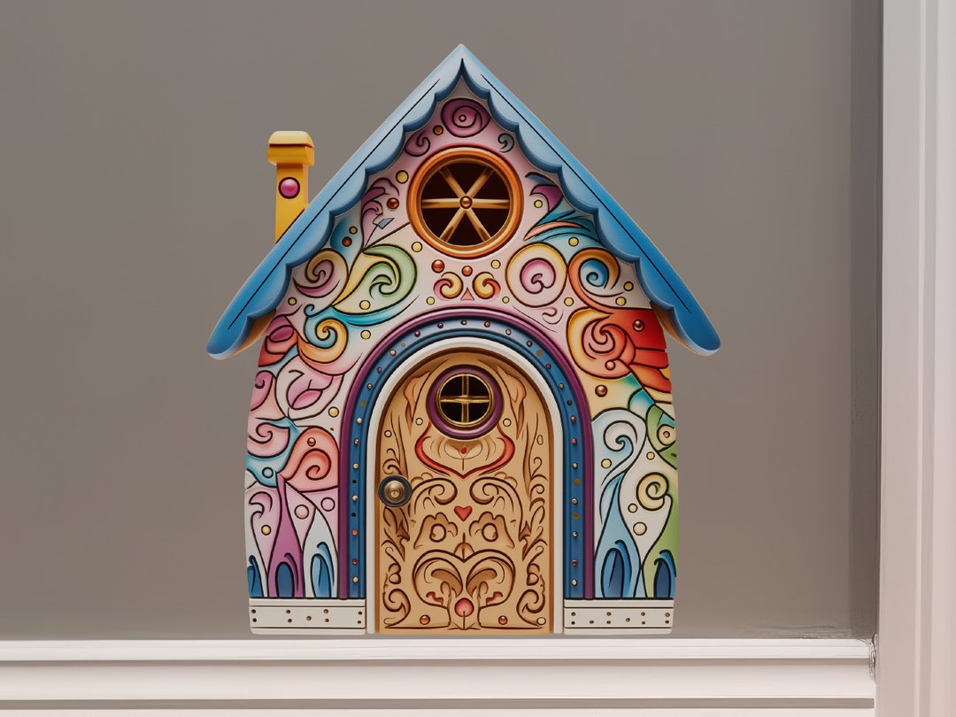 Swirly Whirly Fairy Door Decal - Etsy