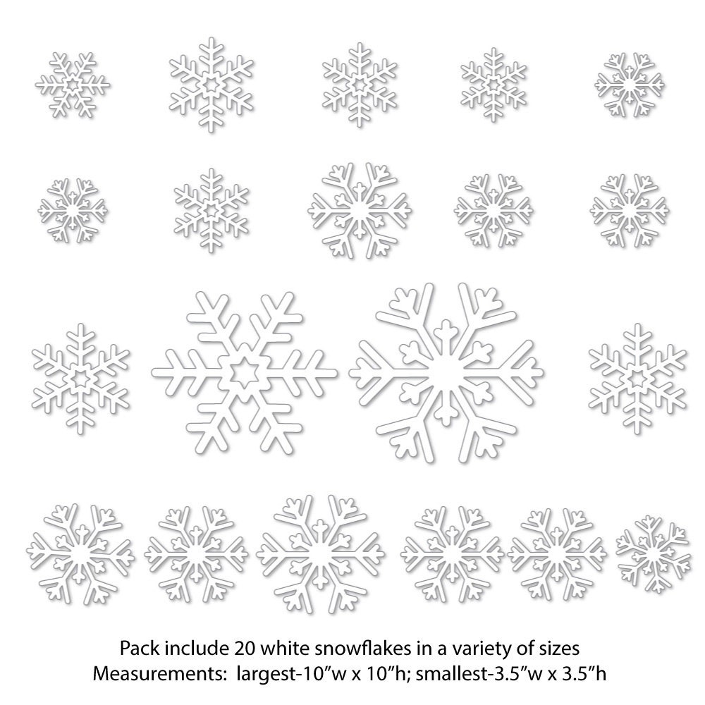 Snowflake Decal Sticker Variety Pack - Winter Holiday Decor (510-17) - Etsy