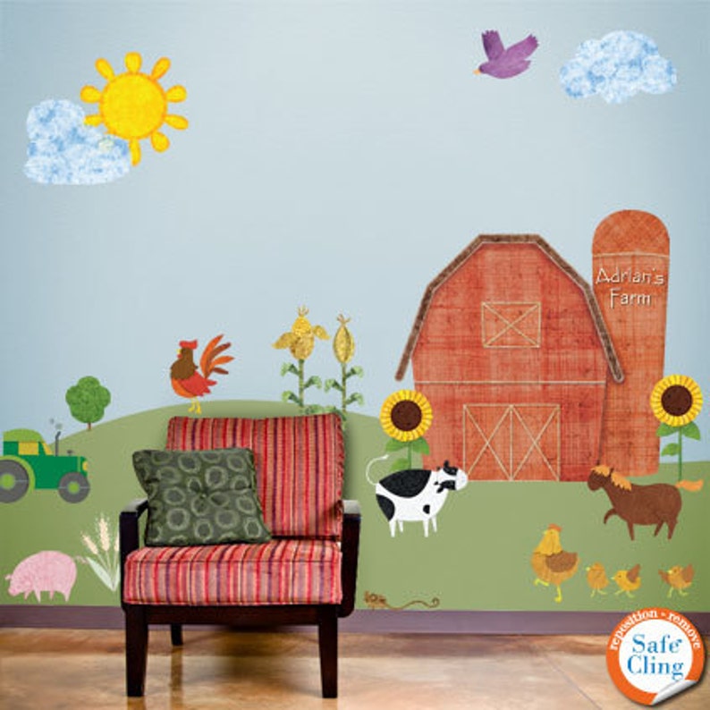 Personalized Barn Wall Sticker Decal for Kids Room Etsy