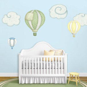 Hot Air Balloon & Cloud Wall Stickers for Baby Nursery