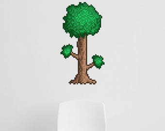 Terraria Tree Wall Decal - Terraria Birthday - Terraria Sticker - Gaming Backdrop - Terraria Gift Idea (#1315)