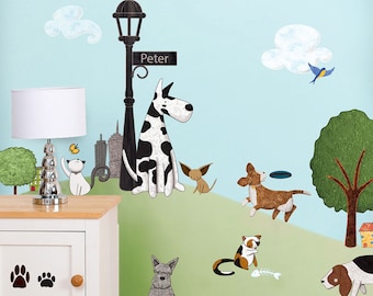 Cat and Dog Wall Decals Stickers for Nursery and Kids Room Wall Decor - JUMBO SET