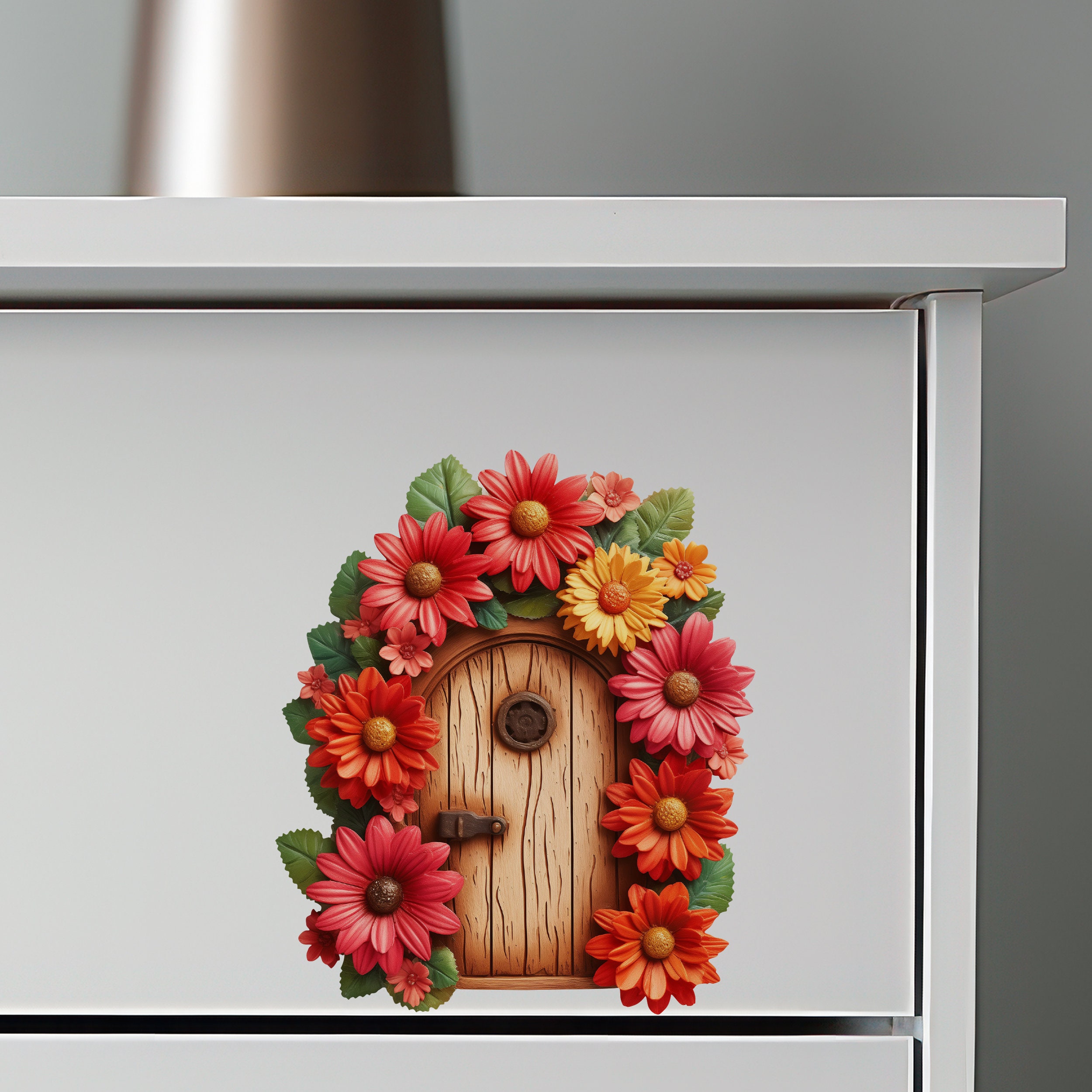 Sunburst Garden Fairy Door Decal - Etsy