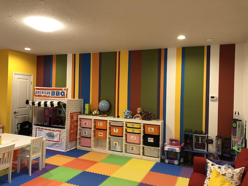 Solid Stripe Wall Decals Multiple Colors & Sizes Etsy