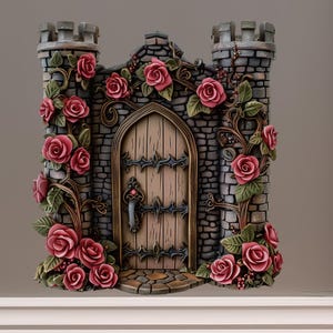 Rose Castle Fairy Door - Fairy Door Wall Sticker