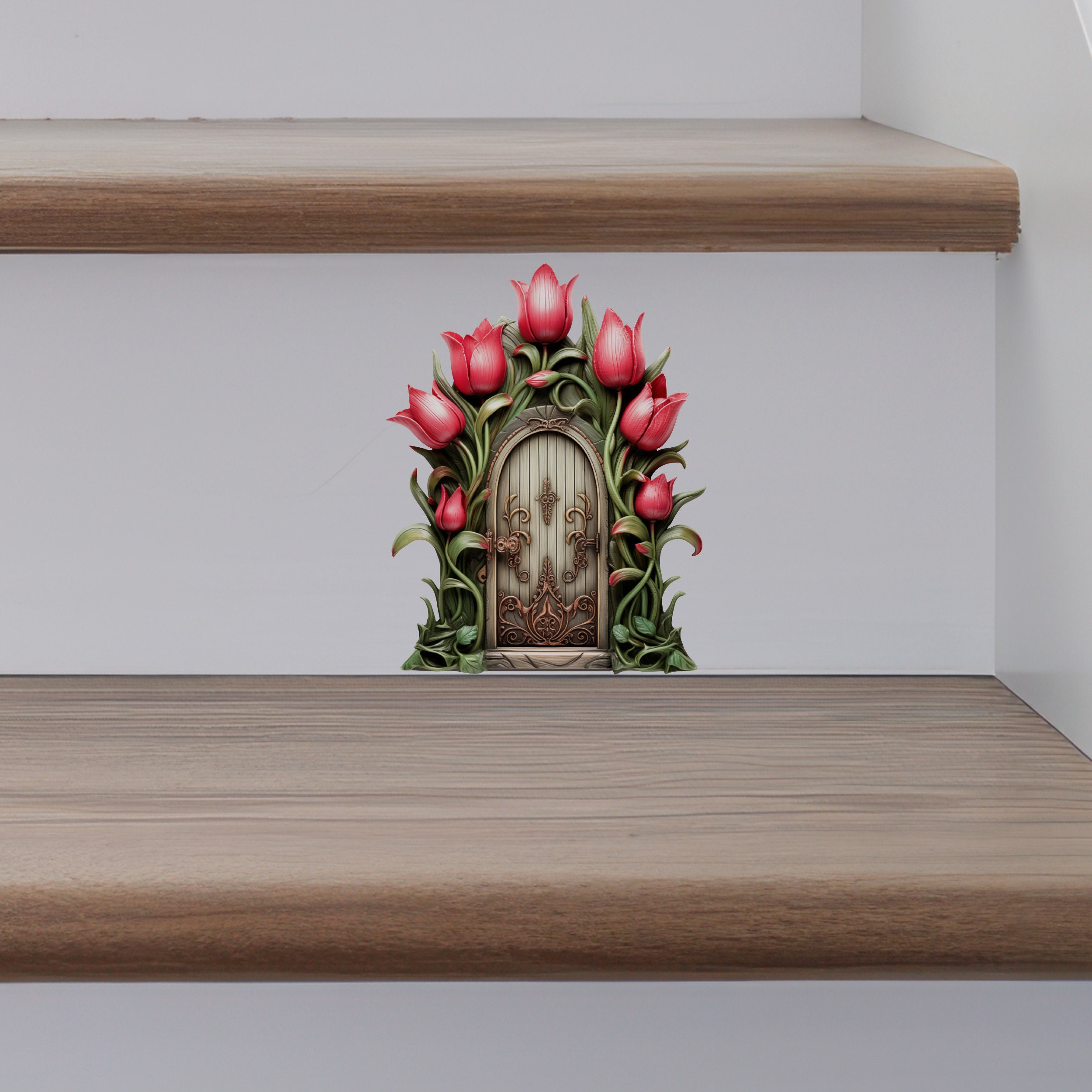 Tulip Bloom Fairy Door Decal - Etsy