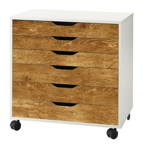 Golden Oak Wood Grain Decal Set for IKEA Alex Drawer Unit (Furniture NOT Included)