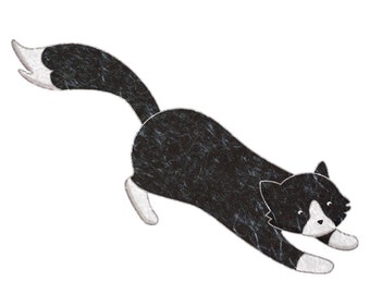 Zwarte kat Decal Sticker voor dier thema muur muurschildering