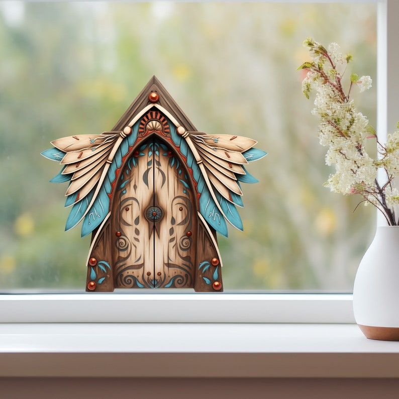 Feathered Spirit Fairy Door Decal - Etsy