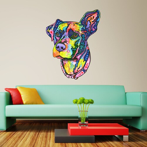 Dog Pop Art Wall Sticker Decal Dog is Love by Dean Russo Etsy