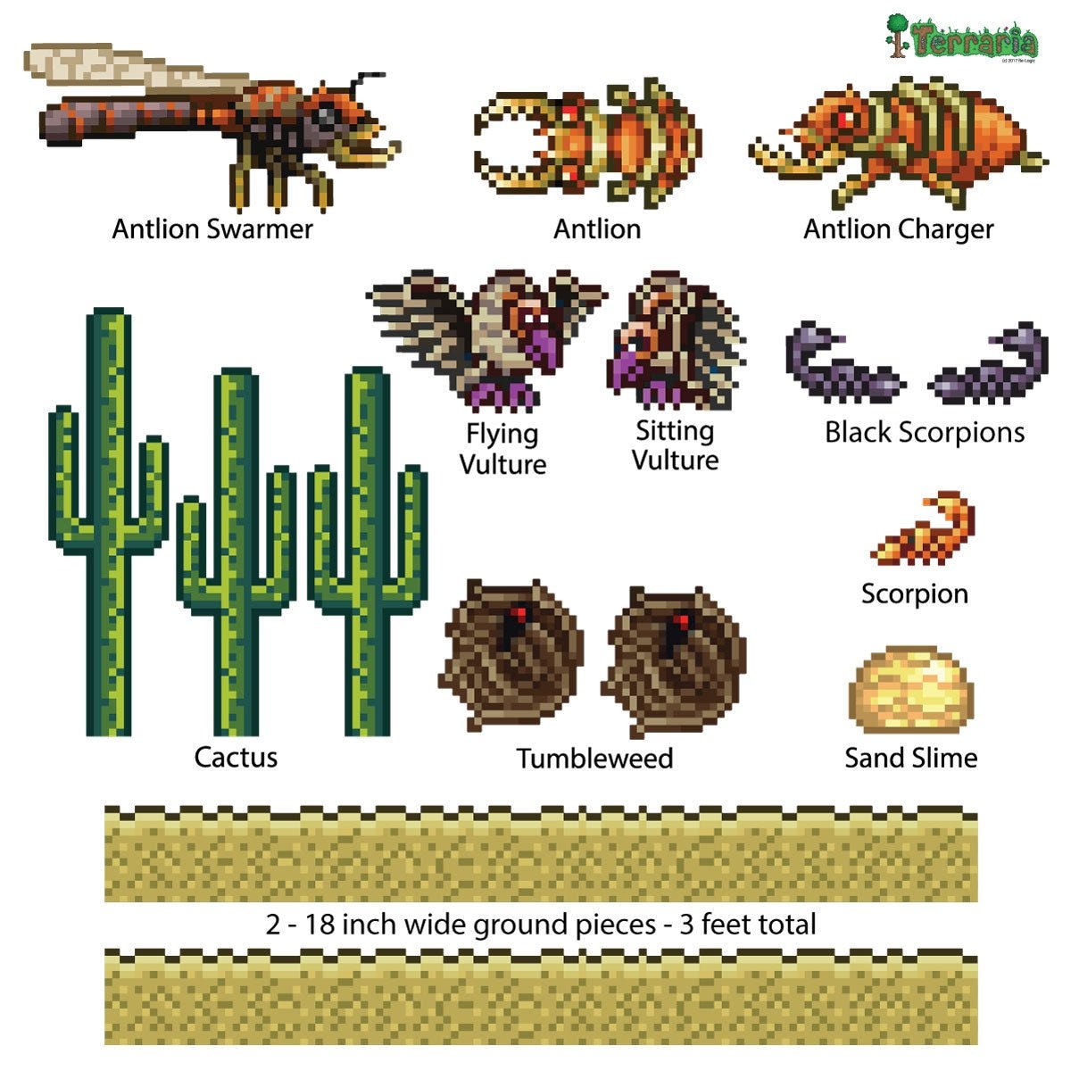 Terraria Desert Biome Add-on Wall Decal Set - Terraria Gift - Video Game  Stickers - Terraria Birthday (#1310) - Etsy