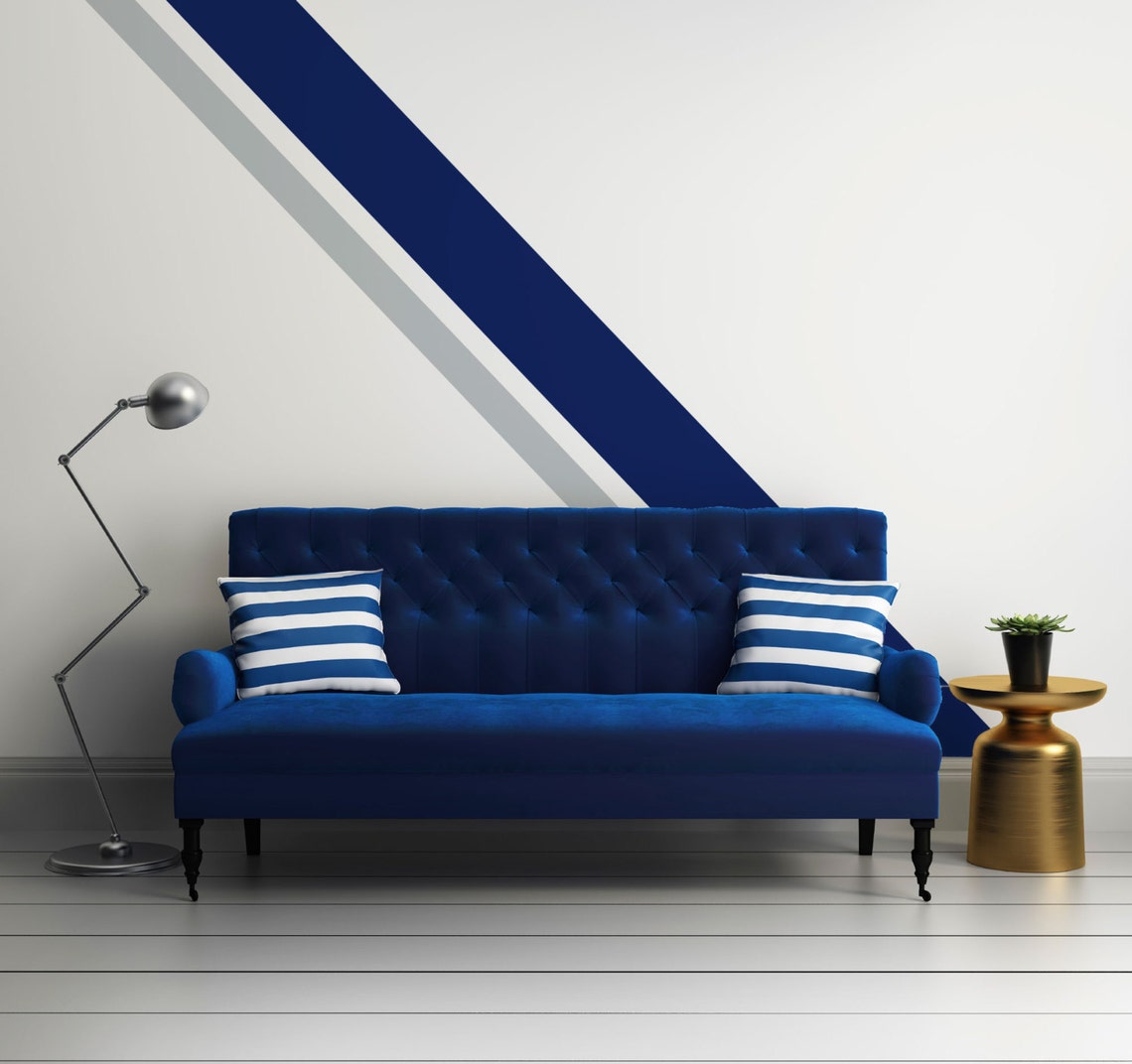 Solid Stripe Wall Decals Multiple Colors & Sizes Etsy