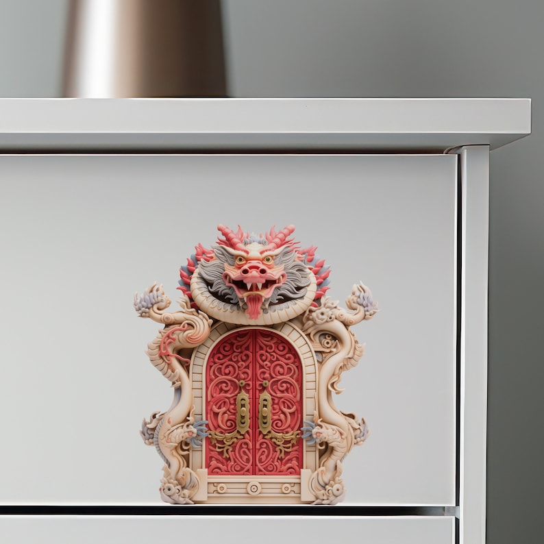 Chinese Dragon Fairy Door Decal - Etsy