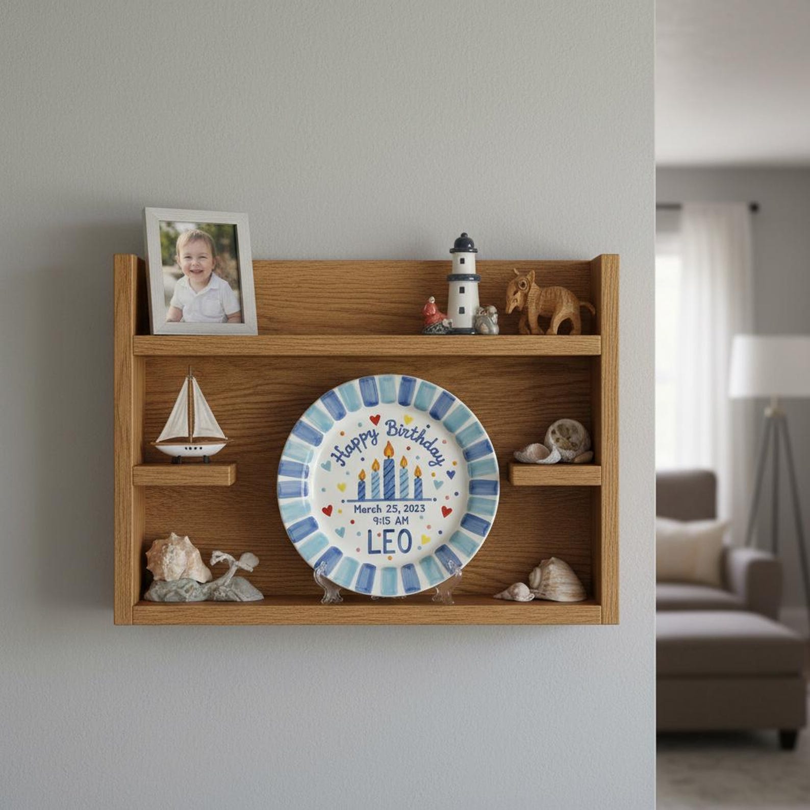 Custom Birthday Plate for Boy | Personalized Happy 1st Birthday Gift ...