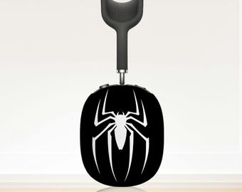 White Spider Logo Airpods Max Case - Black and White Headphone Protective Cover