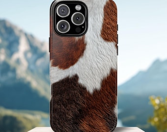 Cowhide Fur Pattern Phone Case | Western Style iPhone Cover
