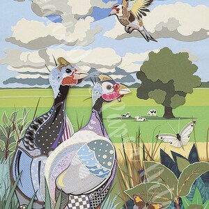Stampa d'arte Giclée / 'Marsh Fowl' / Arte della carta