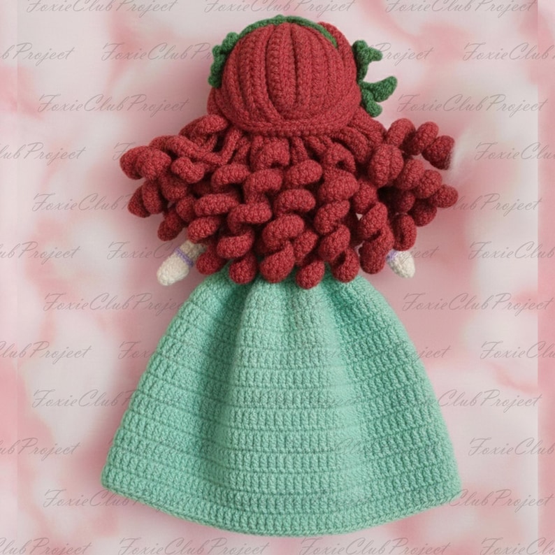 Kawaii Little Mermaid Inspired Crochet Dolls, Fairy Tales Princess Amigurumi, Crochet Ariel Stuffed, Collectible Doll Toy, Bling Version image 8