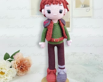 Handgemachte Hiccup Crochet Doll, Schluckauf inspiriert Märchen Plüsch, Fantasy Dragons Colectible Charaktere Puppe, magische Wikinger Amigurumi