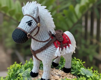 Handgemachte Maximus Häkelpuppe, Märchen Amigurumi, Lost Princess Charaktere, Maximus Pferdesammlerpuppe, Perfekte personalisierte Geschenke