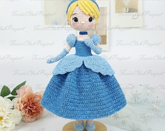 Cinderella Princess Inspired Crochet Dolls, Fairy Tales Cinderella Amigurumi, Princess Toys Colectible Dolls, Perfect Handmade Birthday Gift