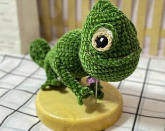 Handgemachte Pascal häkeln Puppe, Märchen Amigurumi, verlorene Prinzessin Charaktere, Pascal Rapunzel Pferd Sammlerpuppe, personalisierte Geschenke