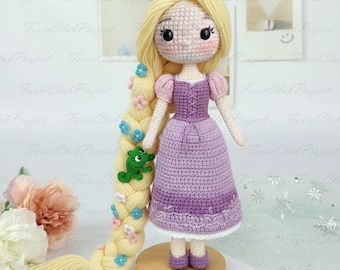 Kawaii Rapunzel Inspired Crochet Dolls, Fairy Tales Amigurumi, Lost Princess Dolls, Cute Collectible Doll, Perfect Gifts For Princess Girl