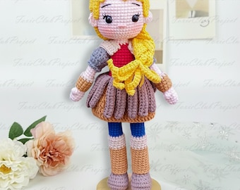Handgemachte Astrid häkeln Puppe, Schluckauf Astrid inspiriert Märchen Plüsch, Fantasy Drachen Colectible Charaktere Puppe, magische Wikinger Amigurumi