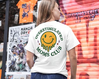 Moms Club comfort kleuren shirt, mama comfort kleuren T-shirt, comfort kleuren moeder shirt, grappig mama shirt, Moederdag
