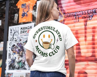 Moms Club comfort kleuren shirt, mama comfort kleuren T-shirt, comfort kleuren moeder shirt, grappig mama shirt, Moederdag