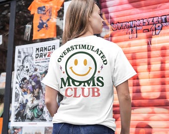 Moms Club comfort kleuren shirt, mama comfort kleuren T-shirt, comfort kleuren moeder shirt, grappig mama shirt, Moederdag