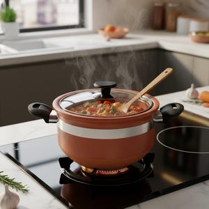 Olla de barro esmaltado para cocina de gas / Utensilios de cocina tradicionales de barro