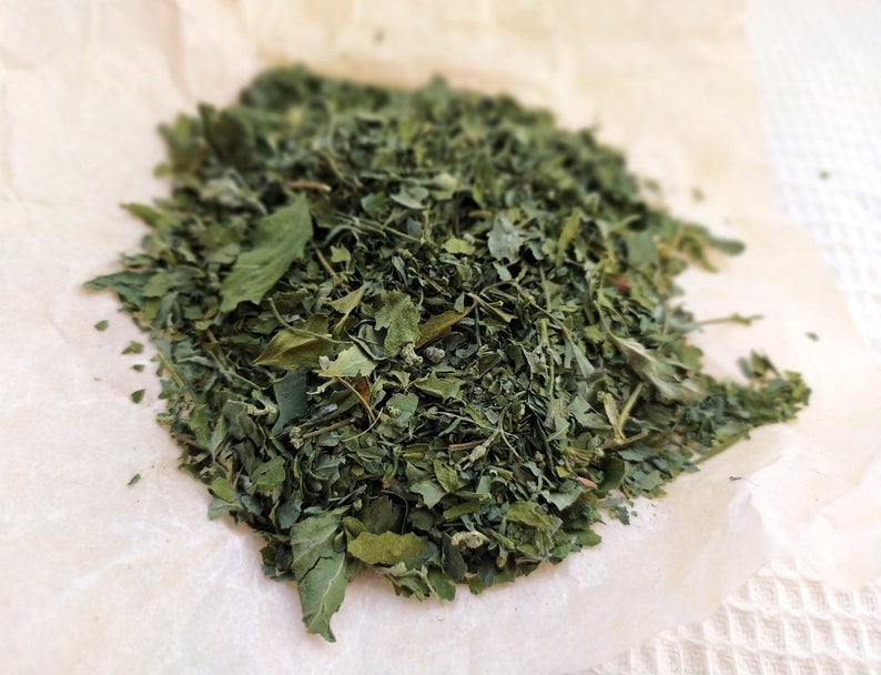 Dried сhenopodium Leaves 10, 25 g. Handpicked dried herbs, spices. Organic, wildharvested. Goosefoots, Wild Spinach, Lamb's Quarters imagem 1