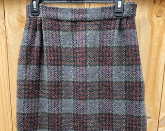 MG Concepts 70s high Waisted Full Wool Plaid Skirt Size 9/10 | Etsy