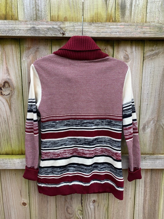 Vintage 70s Space Dye Cardigan Sweater Size Mediu… - image 2
