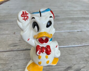 Tirelire Donald Duck - Figurine De Collection D'occasion - Objet Vintage
