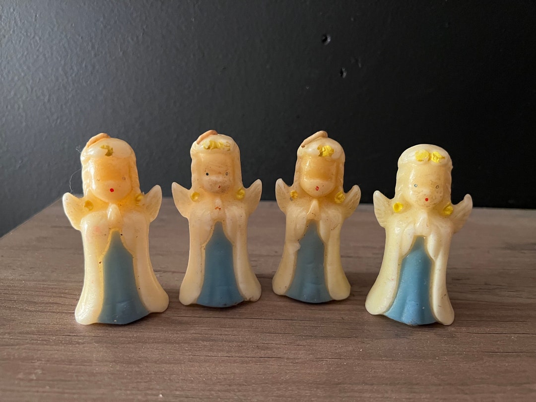 Vintage Set of 4 Gurley Angel Candles 3 Etsy