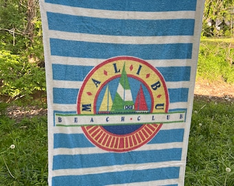 Vintage 80s/90s Malibu Beach Beach Towel