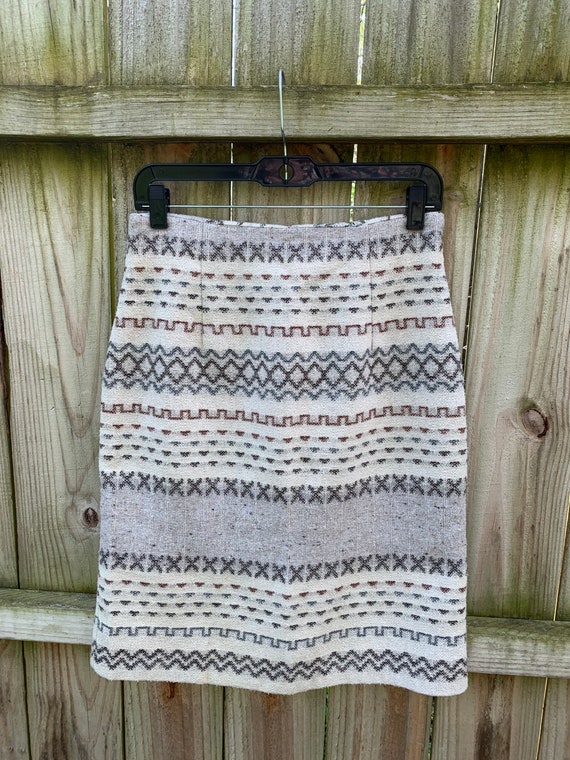 Vintage 90s Wool Blend Wiggle Skirt By Danielle B 