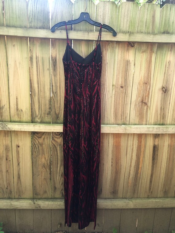 Vintage 90s Sleek Cache Evening Gown Size 4 / Shi… - image 2