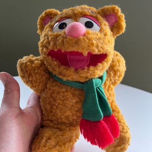 Vintage Baby Fozzie Wearing Scarf Christmas Plush Toy McDonalds 1987 with Tags 6”