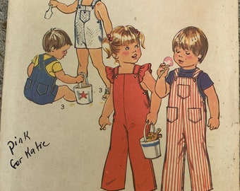 Vintage Simplicity 6948 Childrens Sewing Pattern Size 1