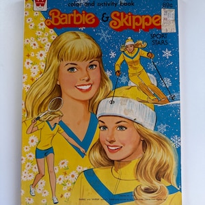Vintage 1979 Barbie & Skipper Sport Stars Coloring Book