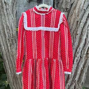 Red Drop Waist Dress - Etsy
