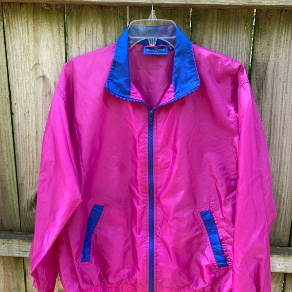 Vintage Fushia Track Jacket By Goola Gong Size Medium / Pink 90s Swish Jacket