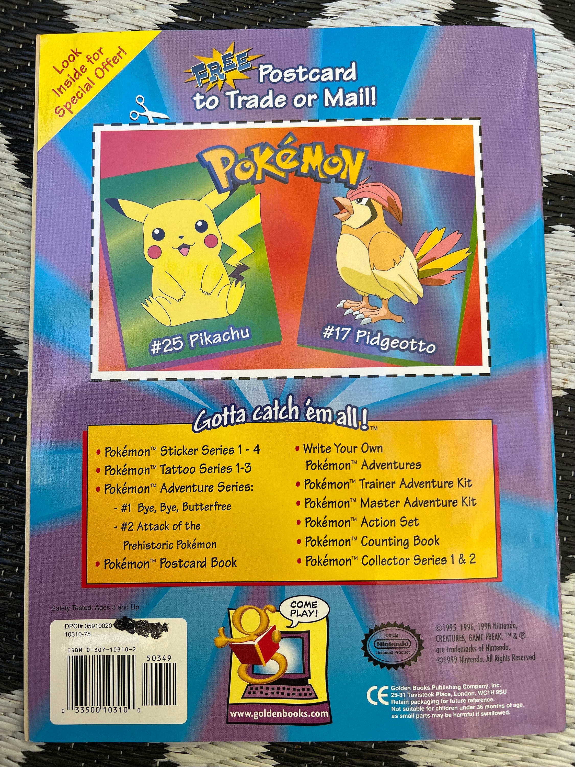 【中古】 Books Golden Vintage Pokémon and Coloring #1 Series Sticker 絵本・児童書