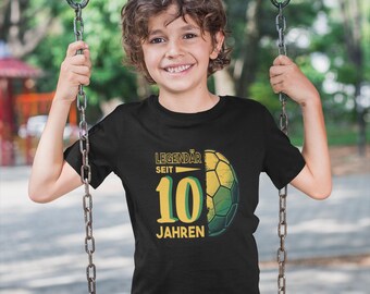Camiseta Infantil Futebol Aniversário 10 Anos