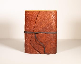 Bison Leather Writers Journal, 8x6, Handmade Amalfi Paper, 160 Pages