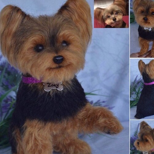 Yorkshire Terrier Artist Needle Felted Dog Sculpture Dog Etsy